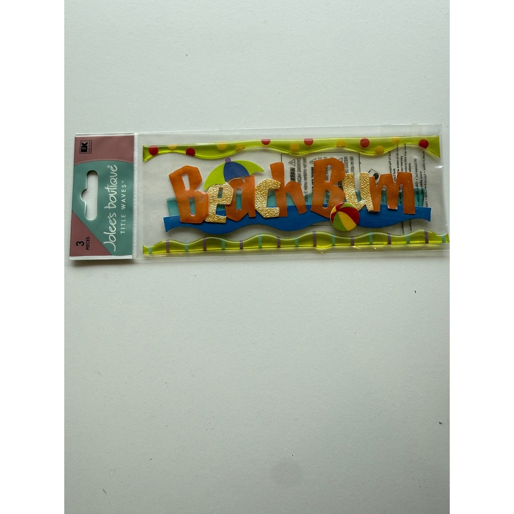 Jolee's Boutique Title Waves Beach Bum Dimensional Stickers 3pc SPJT150 Summer